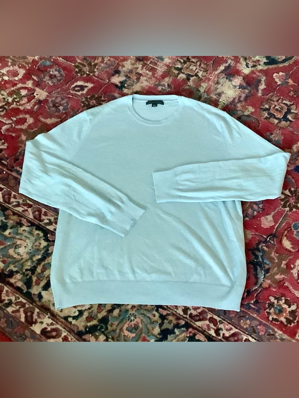Banana Republic Men's Pale Blue Silk/cotton Crewneck Sweater Sz L